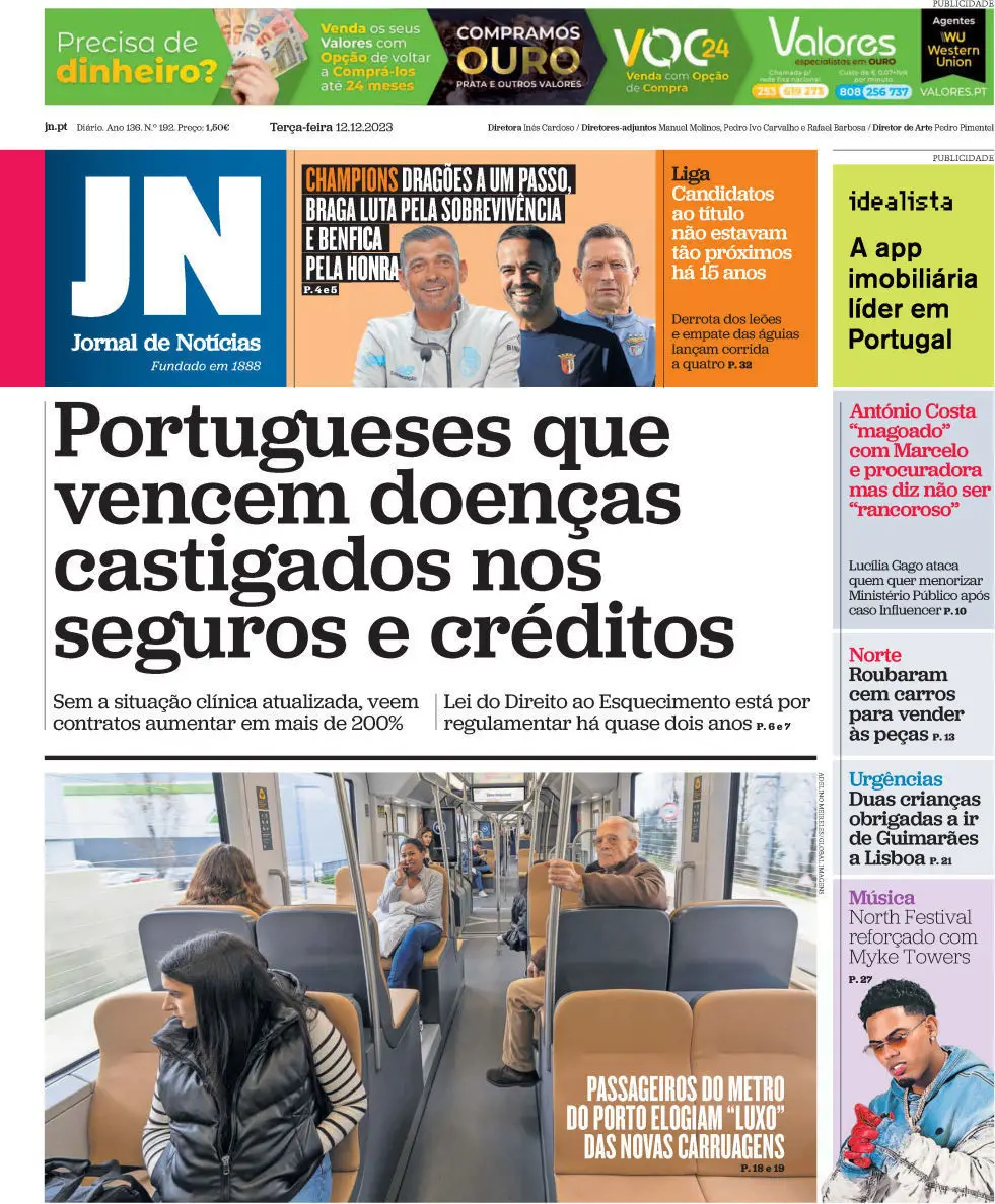 Hoje é notícia: Portugueses castigados; Avô predador condenado