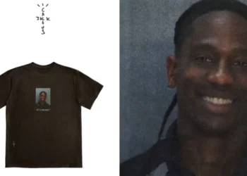 Travis Scott vende camisetas com sua ‘mugshot’ após ser detido em Miami