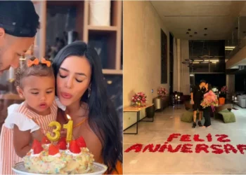 Neymar faz surpresa romântica para aniversário de Bruna Biancardi