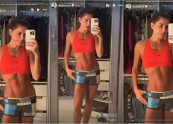 Deborah Secco exibe abdômen tonificado após treino intenso de crossfit