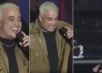 Kauan, da dupla sertaneja com Matheus, cai no palco durante show em Caruaru: ‘Vai virar meme’