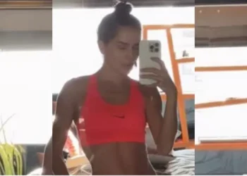 Deborah Secco exibe barriga definida e garante: ‘Musa fitness está de volta’