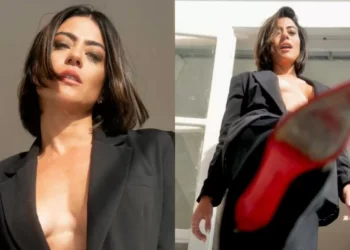 Carol Castro divulga imagens sem sutiã em ensaio sensual