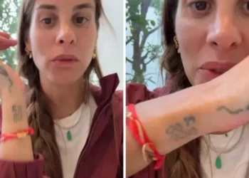Shantal Verdelho remove tatuagem feita para conquistar marido: ‘Fiz para fazer parte da tropa, agora posso tirar’